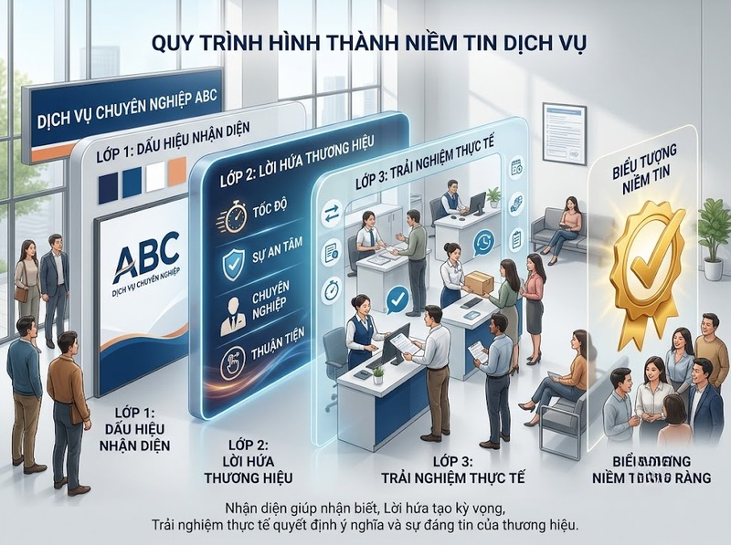 Thương hiệu dịch vụ được hình thành từ trải nghiệm, chất lượng và niềm tin